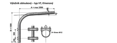výložník VT1-1000  žárový zinek